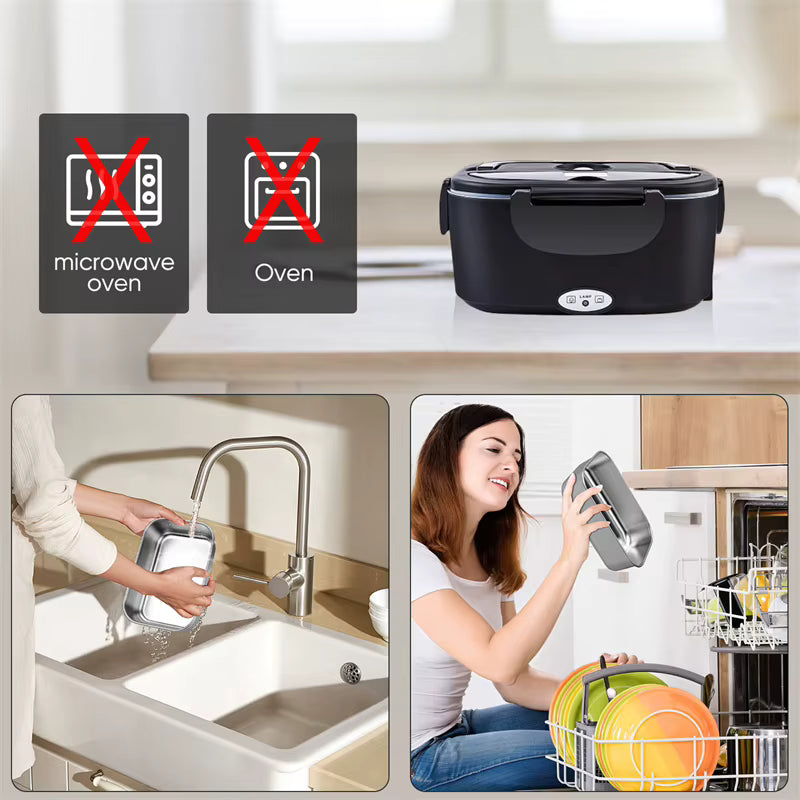 Elektryczny Lunch Box 1,5L – Podgrzewany Pojemnik na Obiad