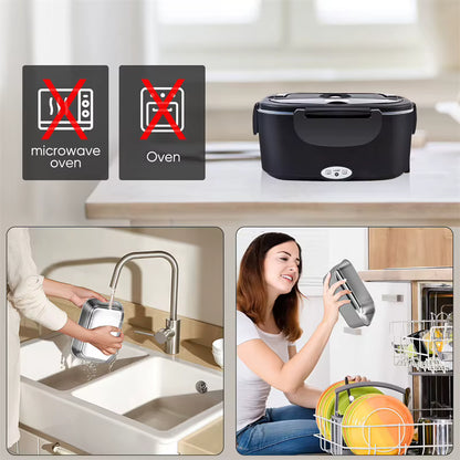 Elektryczny Lunch Box 1,5L – Podgrzewany Pojemnik na Obiad