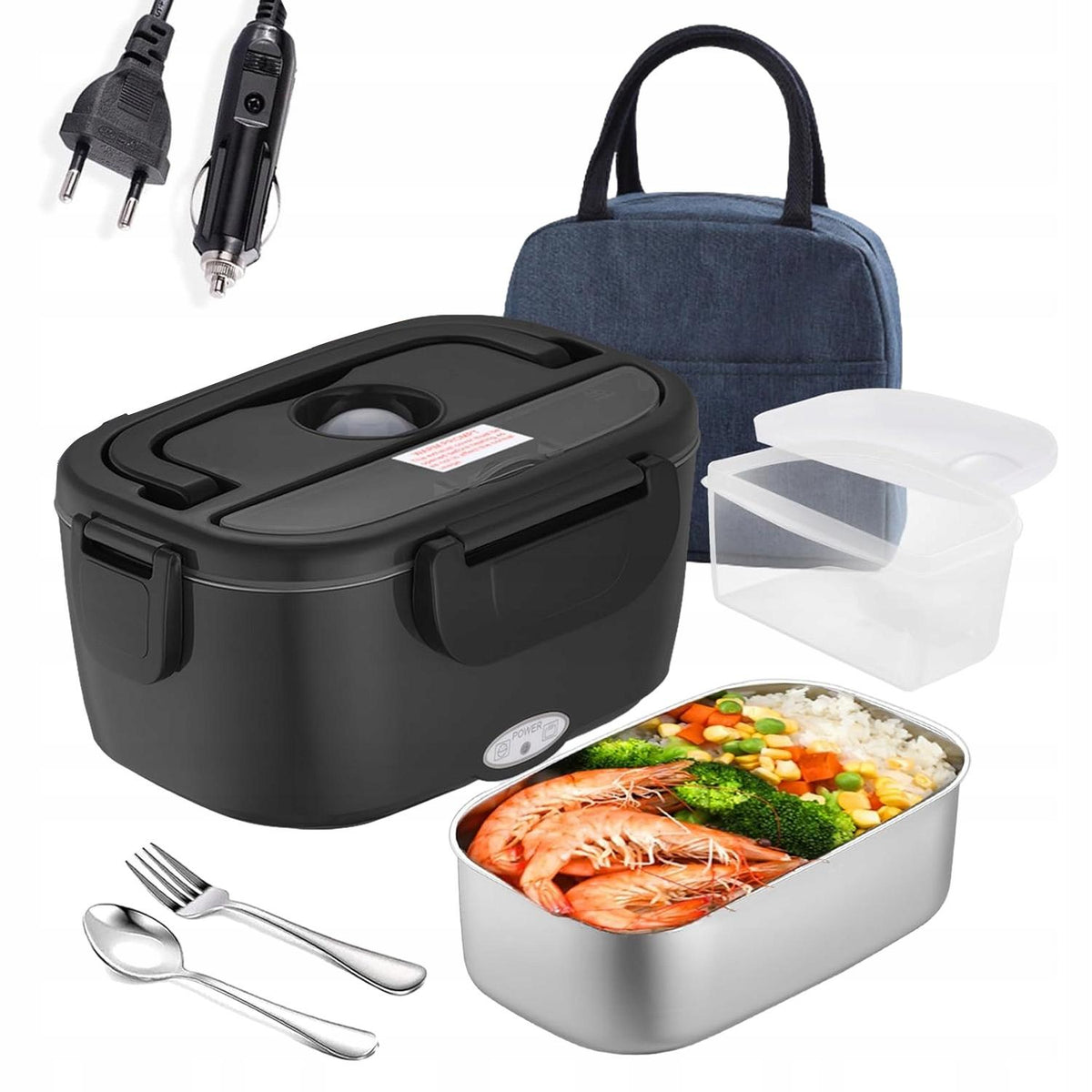 Elektryczny Lunch Box 1,5L – Podgrzewany Pojemnik na Obiad